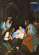 SARACENI, Carlo The Birth of Christ  f oil painting picture wholesale